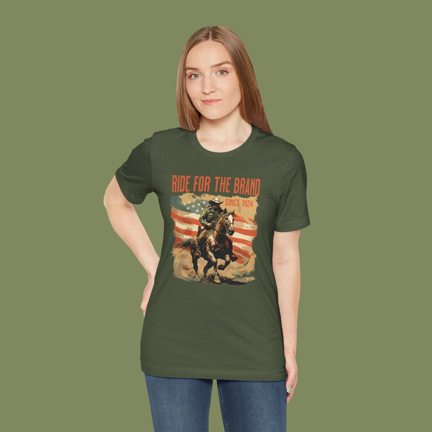 Vintage Border Patrol Horse Patrol Patriotic Tee