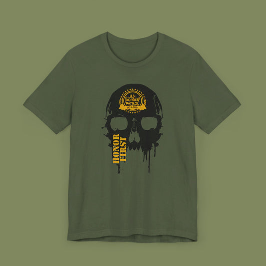 Border Patrol Centennial Honor First Punisher Themed T-Shirt by Vint Hill Designs