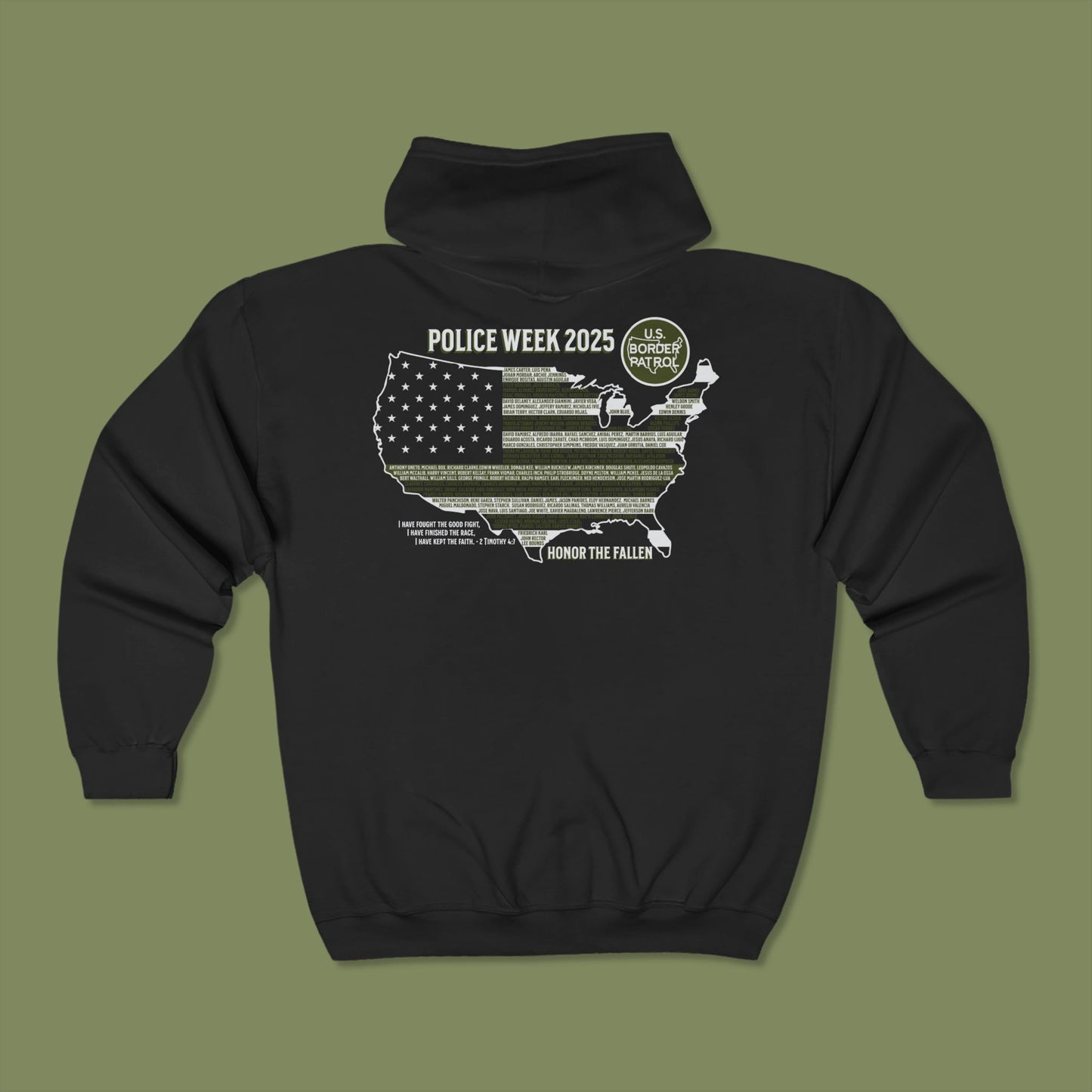 Border Patrol Valor Memorial Zip Hoodie