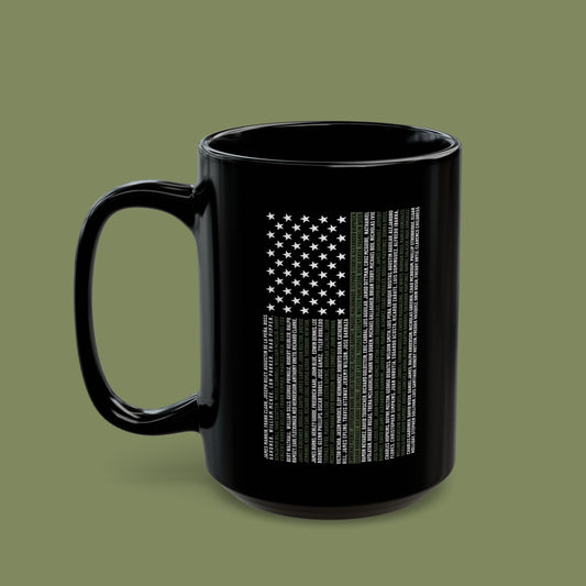 Border Patrol 2024 Valor Memorial Black Mug (15oz)