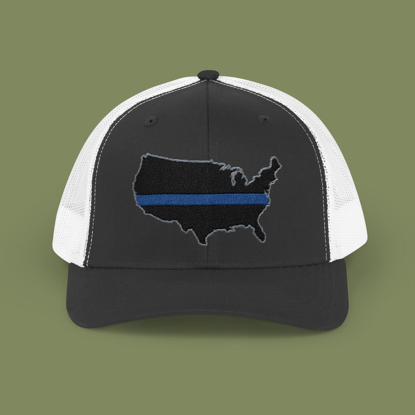 Thin Blue Line Snapback Trucker Cap