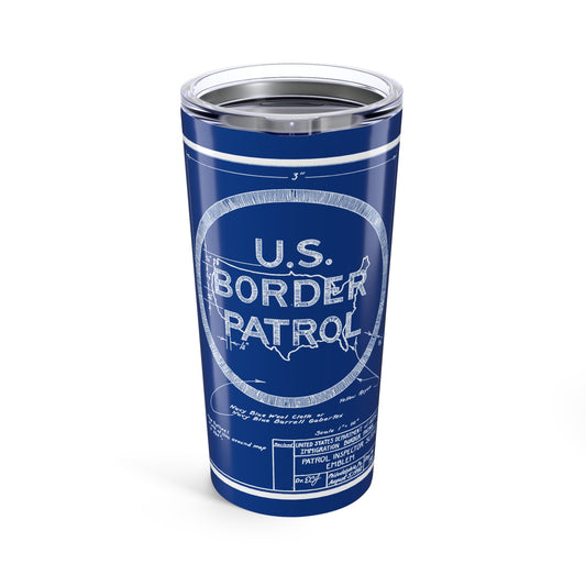 U.S. Border Patrol Blue Print Tumbler 20oz