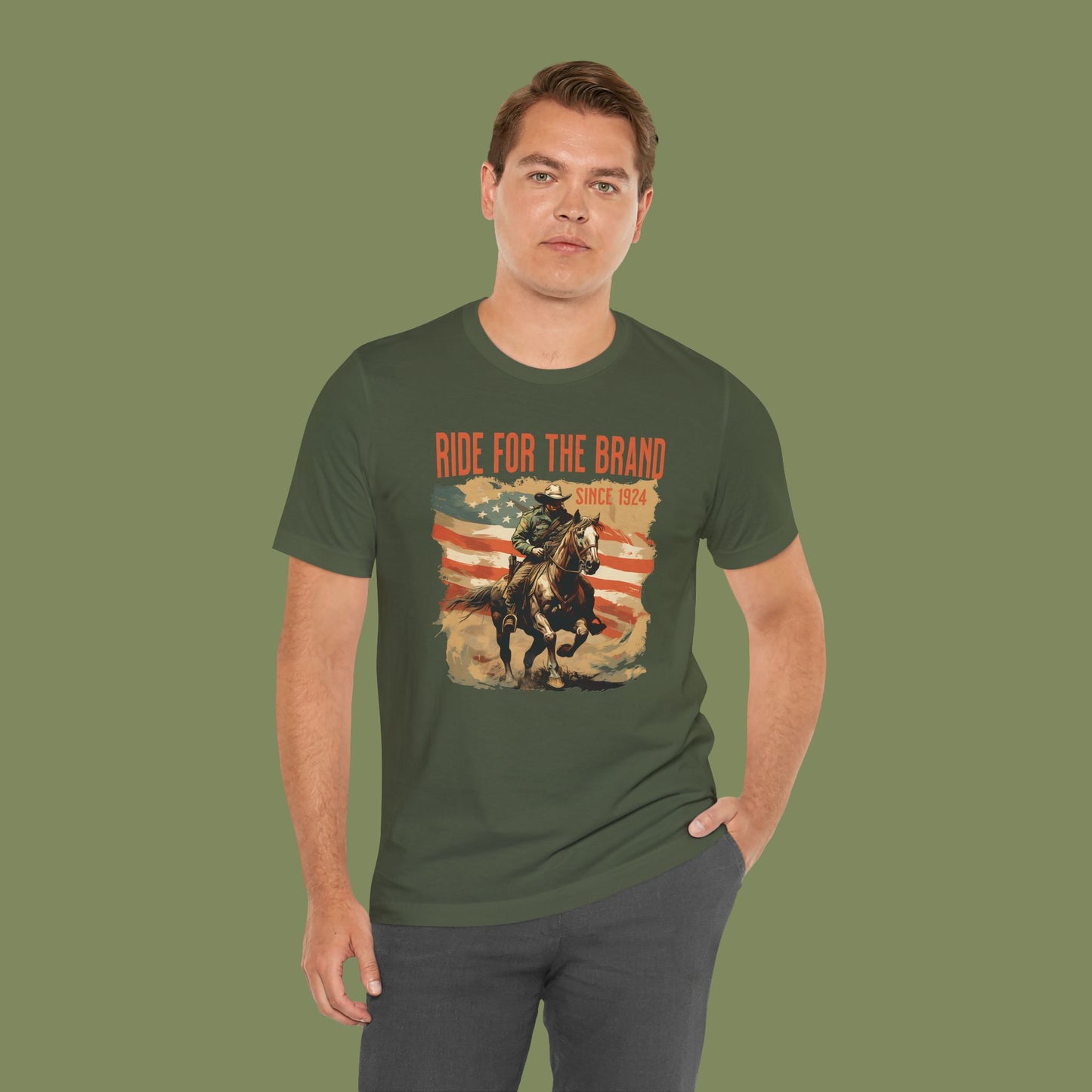Vintage Border Patrol Horse Patrol Patriotic Tee