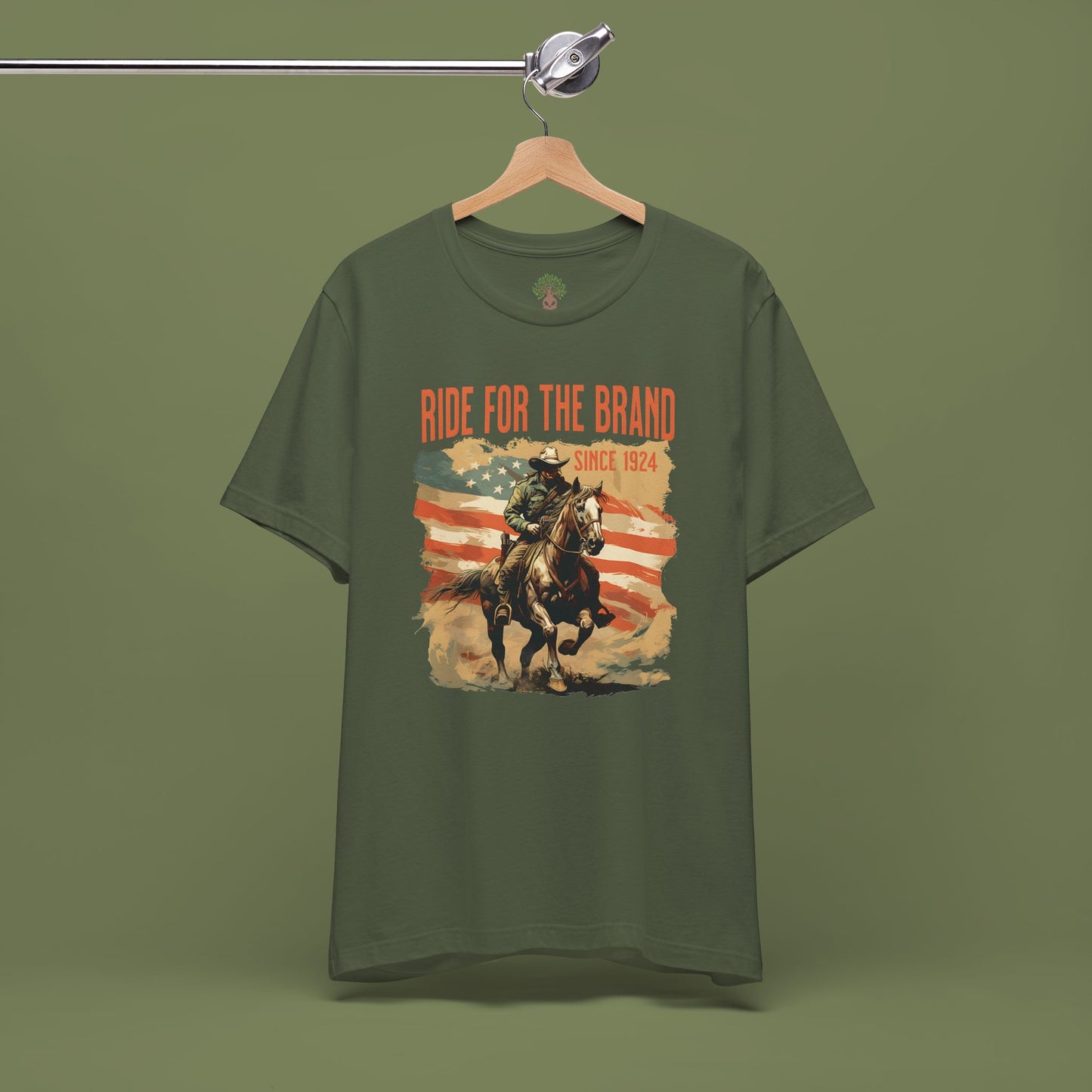 Vintage Border Patrol Horse Patrol Patriotic Tee