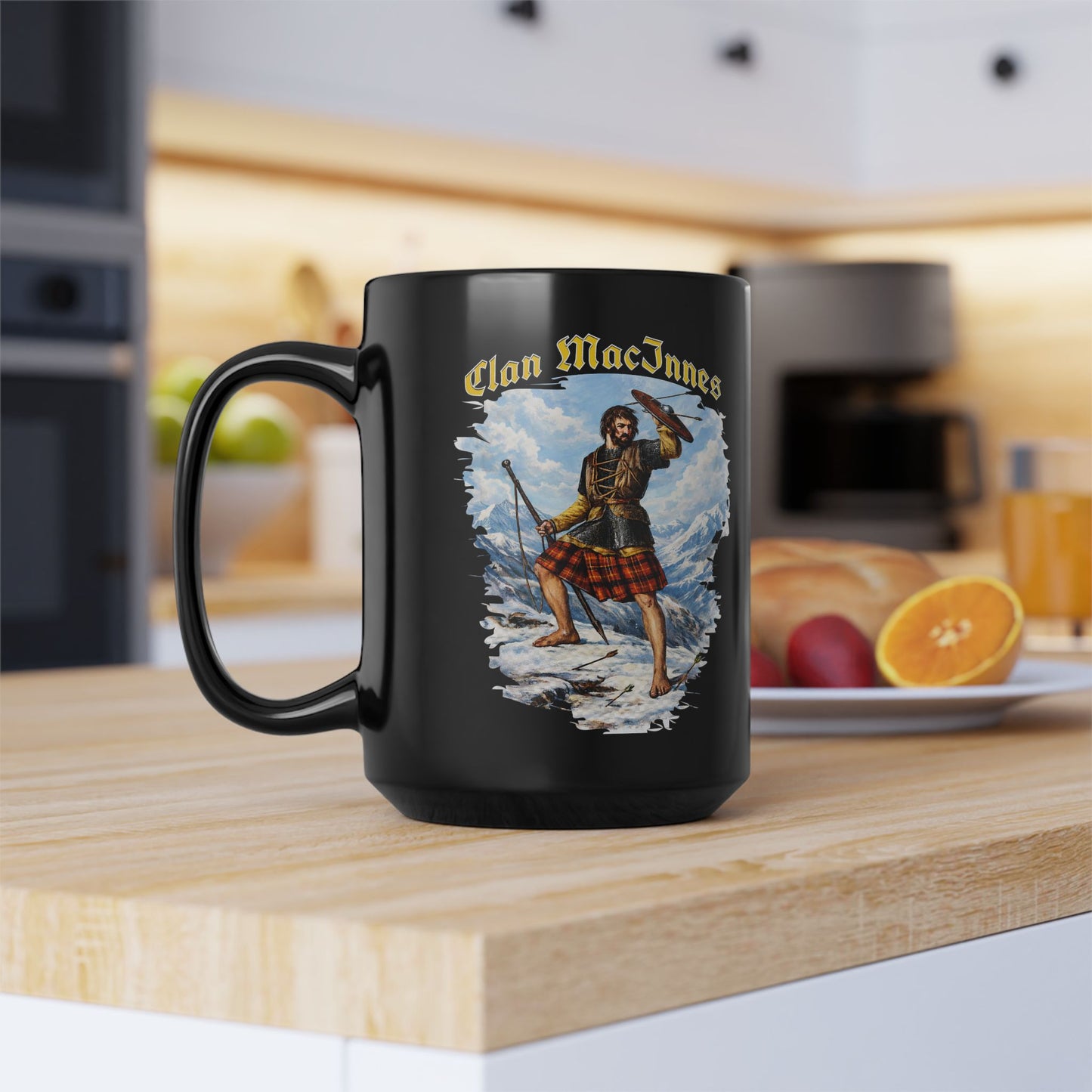 Clan MacInnes 15oz Black Coffee Mug