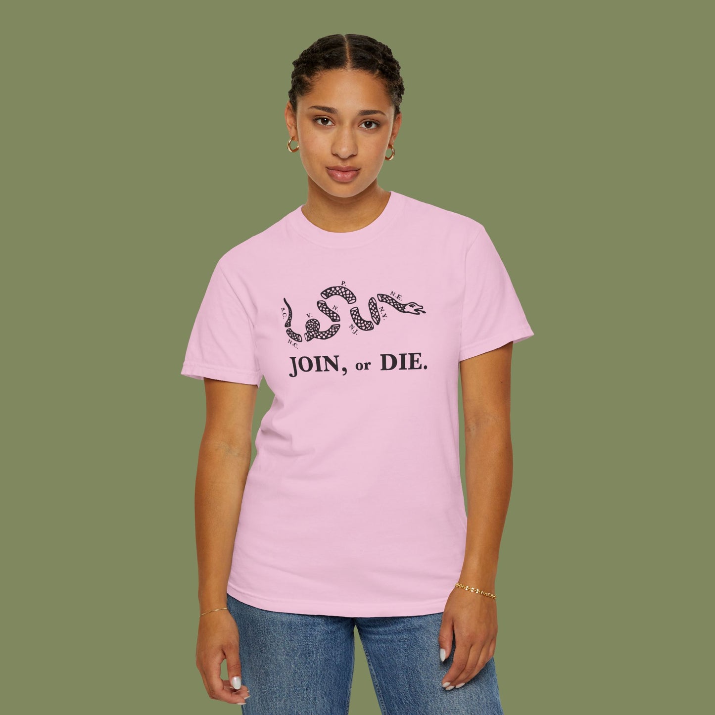Join or Die Patriotic T-Shirt by Vint Hill Designs