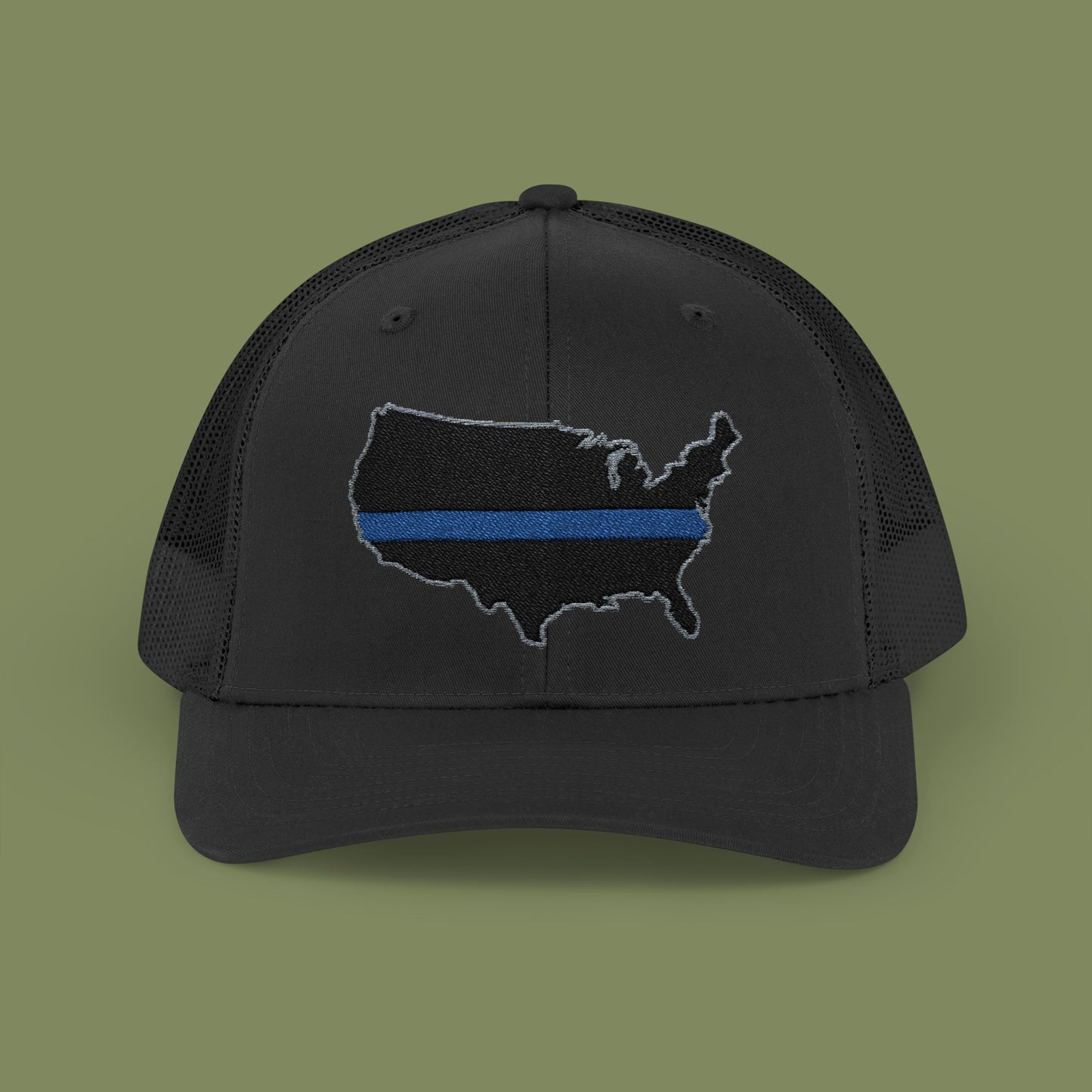 Thin Blue Line Snapback Trucker Cap