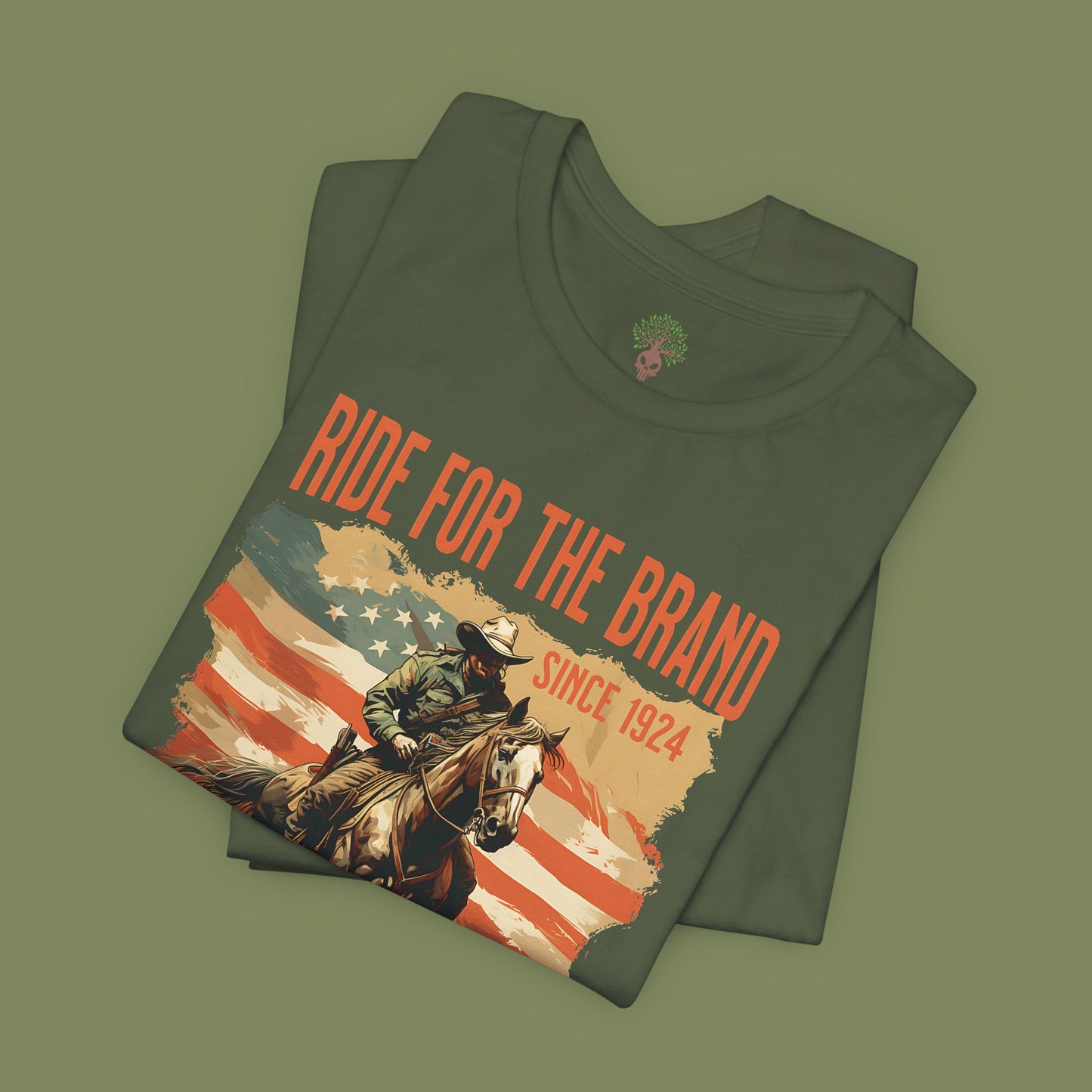 Vintage Border Patrol Horse Patrol Patriotic Tee