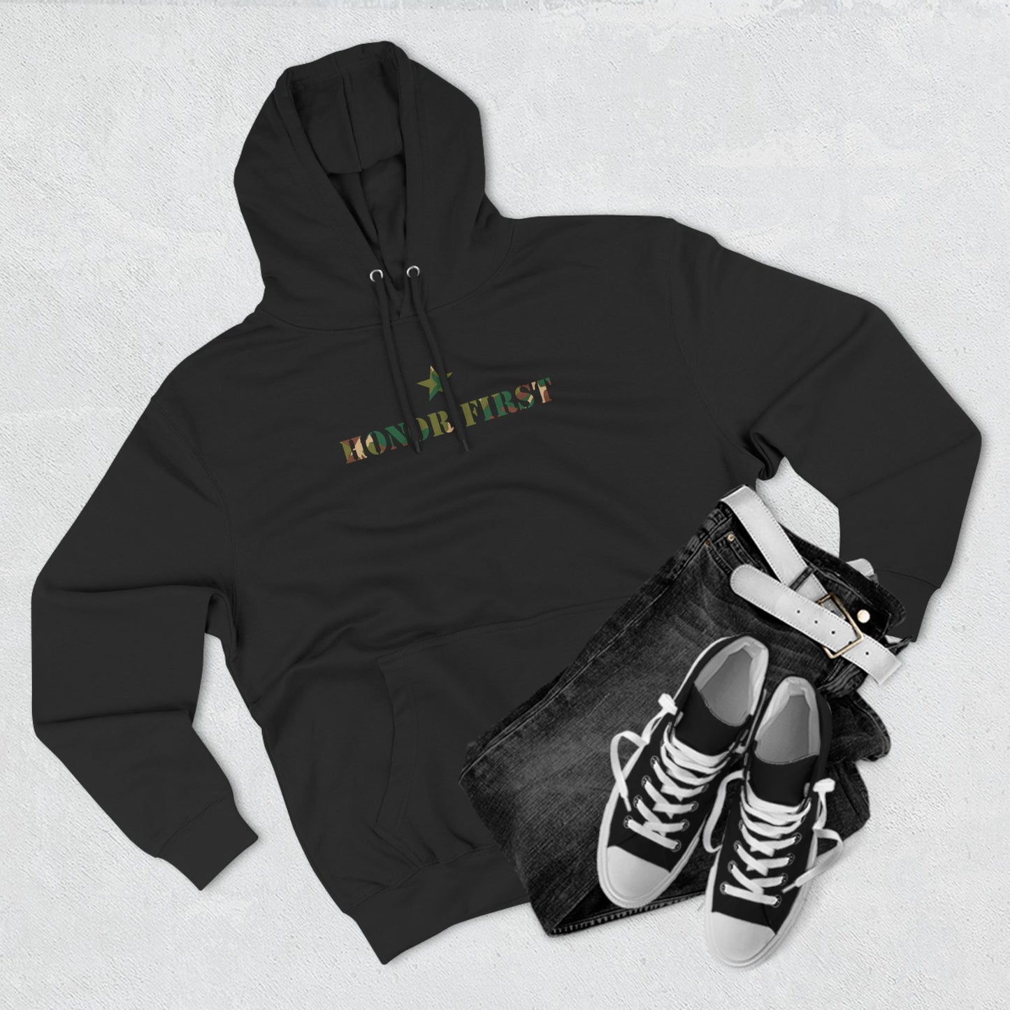 Honor First Camo Hoodie by 1924 Outfitters
