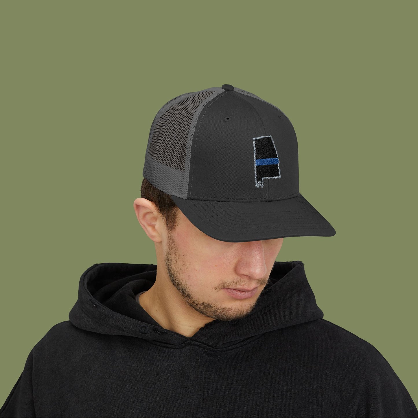 Alabama Thin Blue Line Snapback Trucker Cap