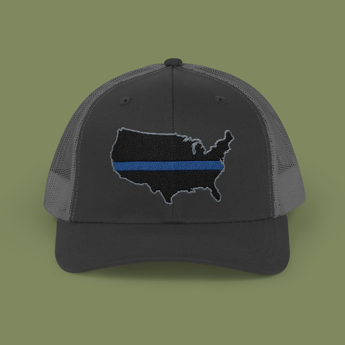 Thin Blue Line Snapback Trucker Cap