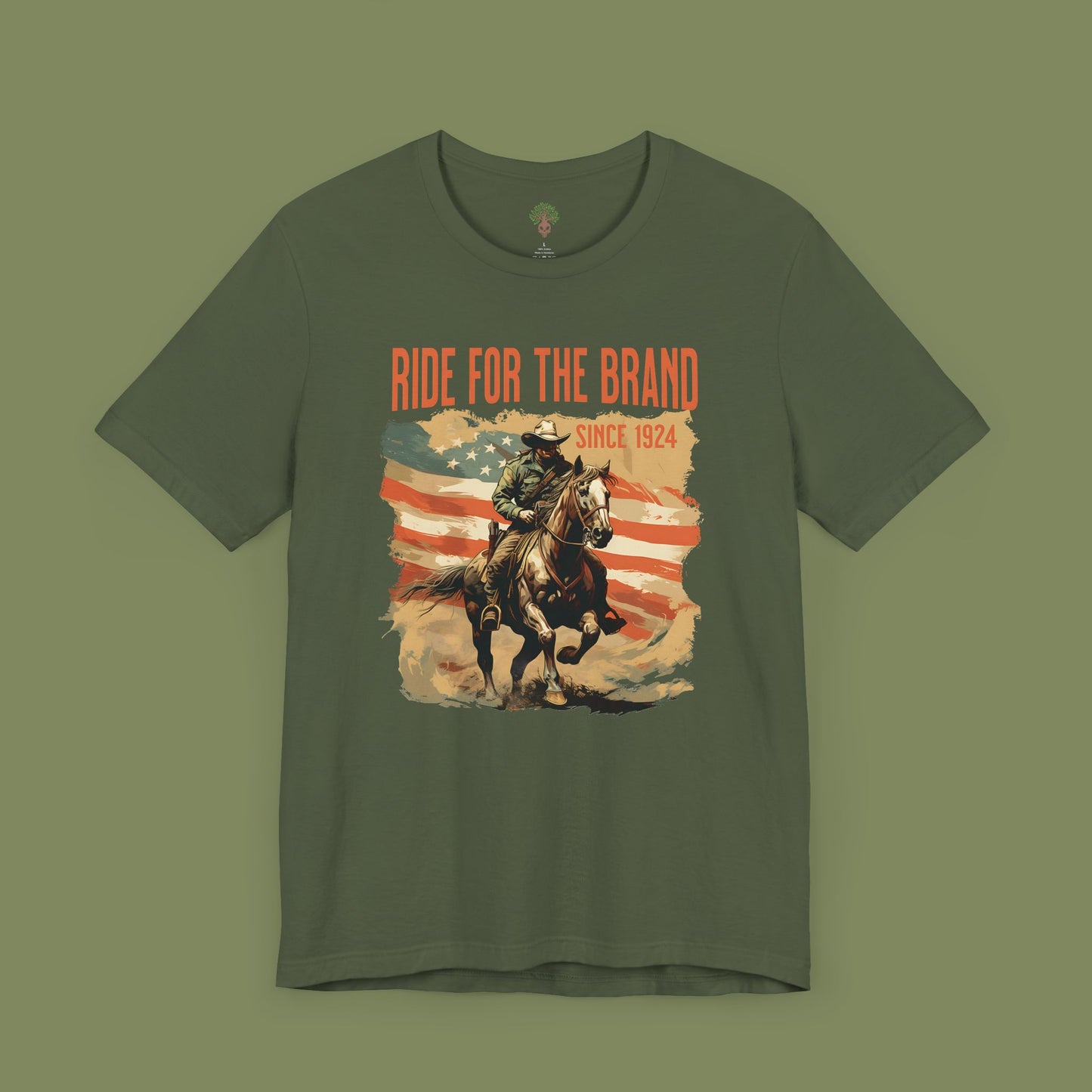 Vintage Border Patrol Horse Patrol Patriotic Tee