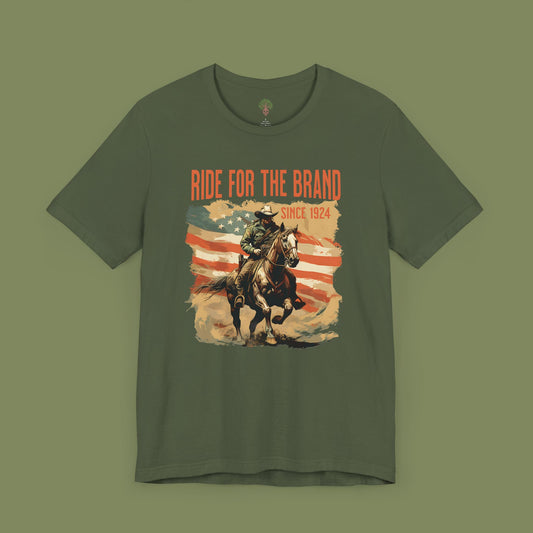 Vintage Border Patrol Horse Patrol Patriotic Tee
