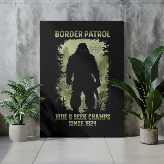 Border Patrol Hide and Seek Canvas Art