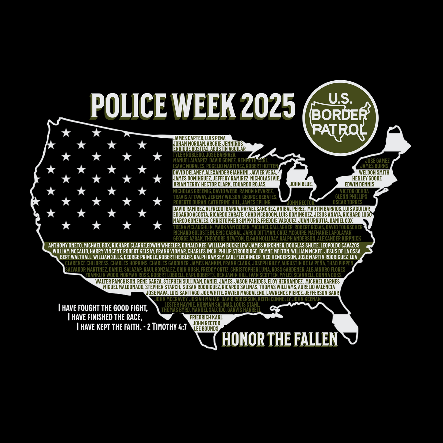 Border Patrol Valor Memorial Zip Hoodie