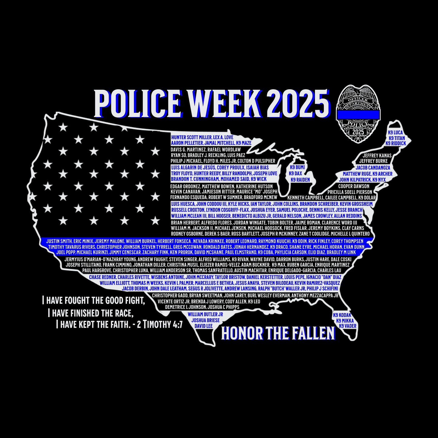2025 Law Enforcement Valor Memorial Shirt
