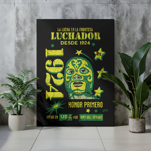Border Patrol Luchador 16" X 20" Canvas Art