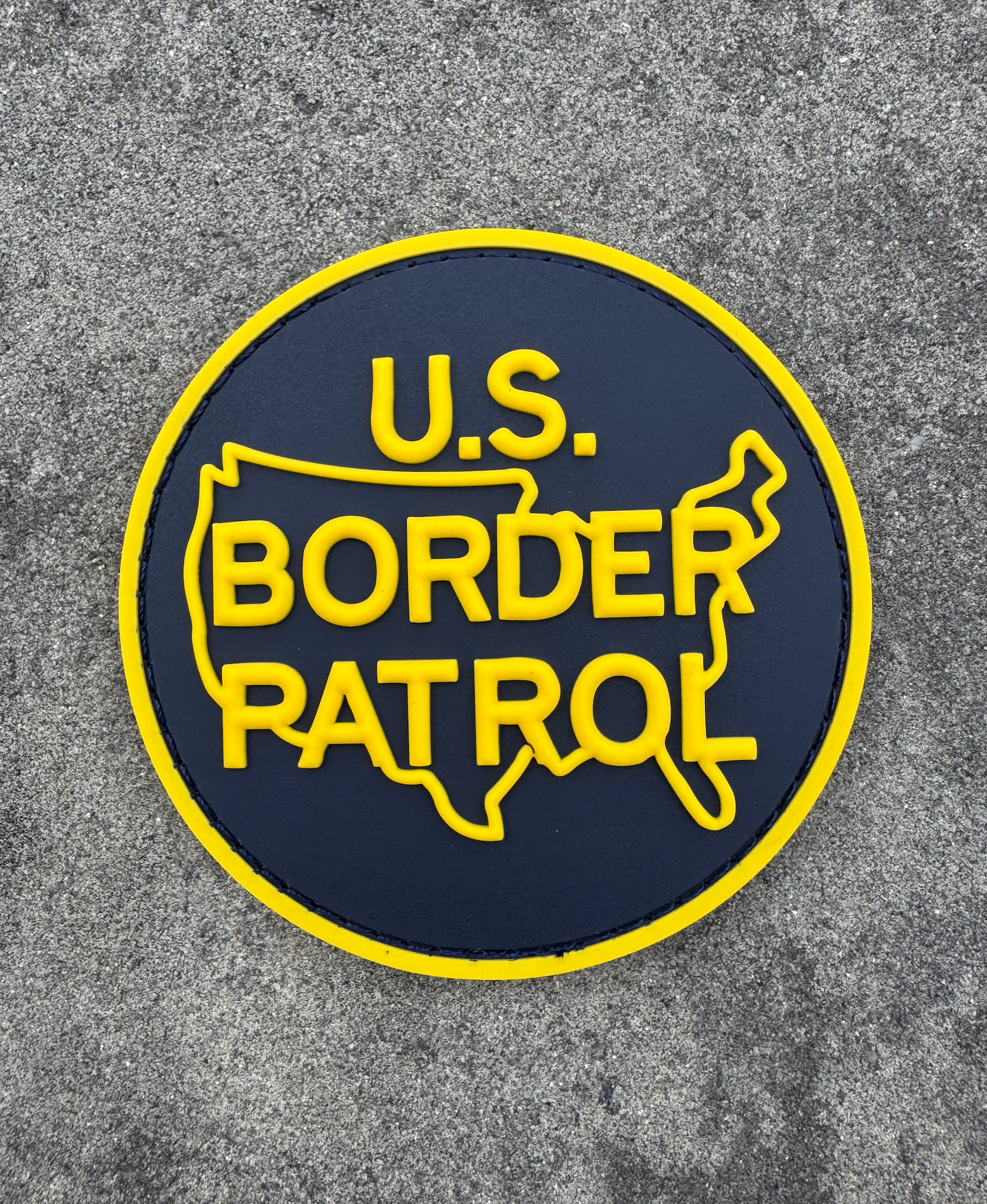 U.S. Border Patrol PVC Patch — 3" Round (Velcro Backing)