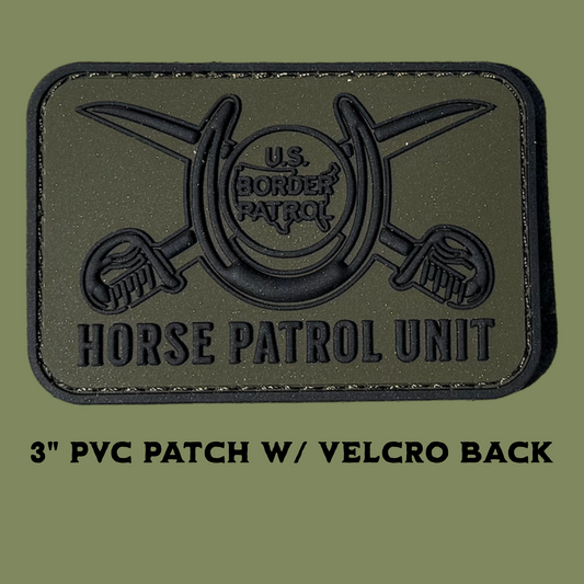 Border Patrol Horse Patrol Unit PVC Patch – 3¼" with Velcro Backing