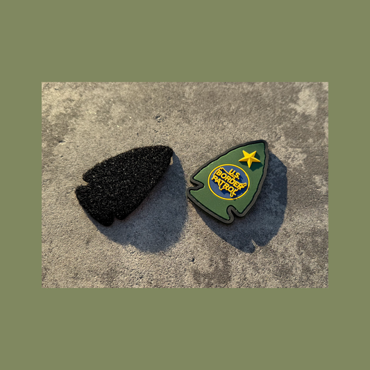 3” Border Patrol “Tip of the Spear” PVC Patch – Velcro Backing