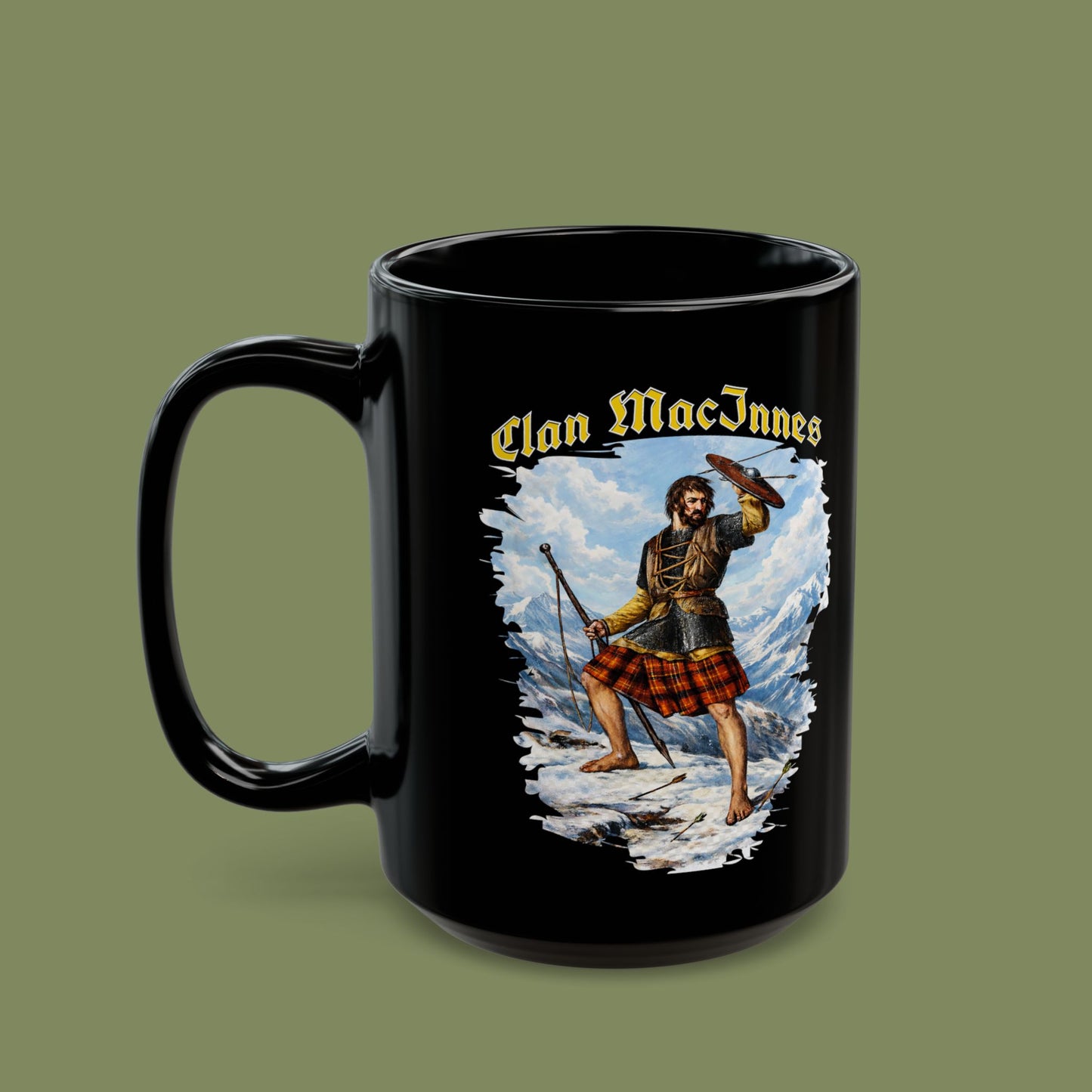 Clan MacInnes 15oz Black Coffee Mug
