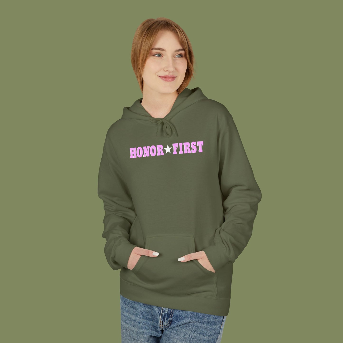 Honor First Breast Cancer Awareness Hoodie