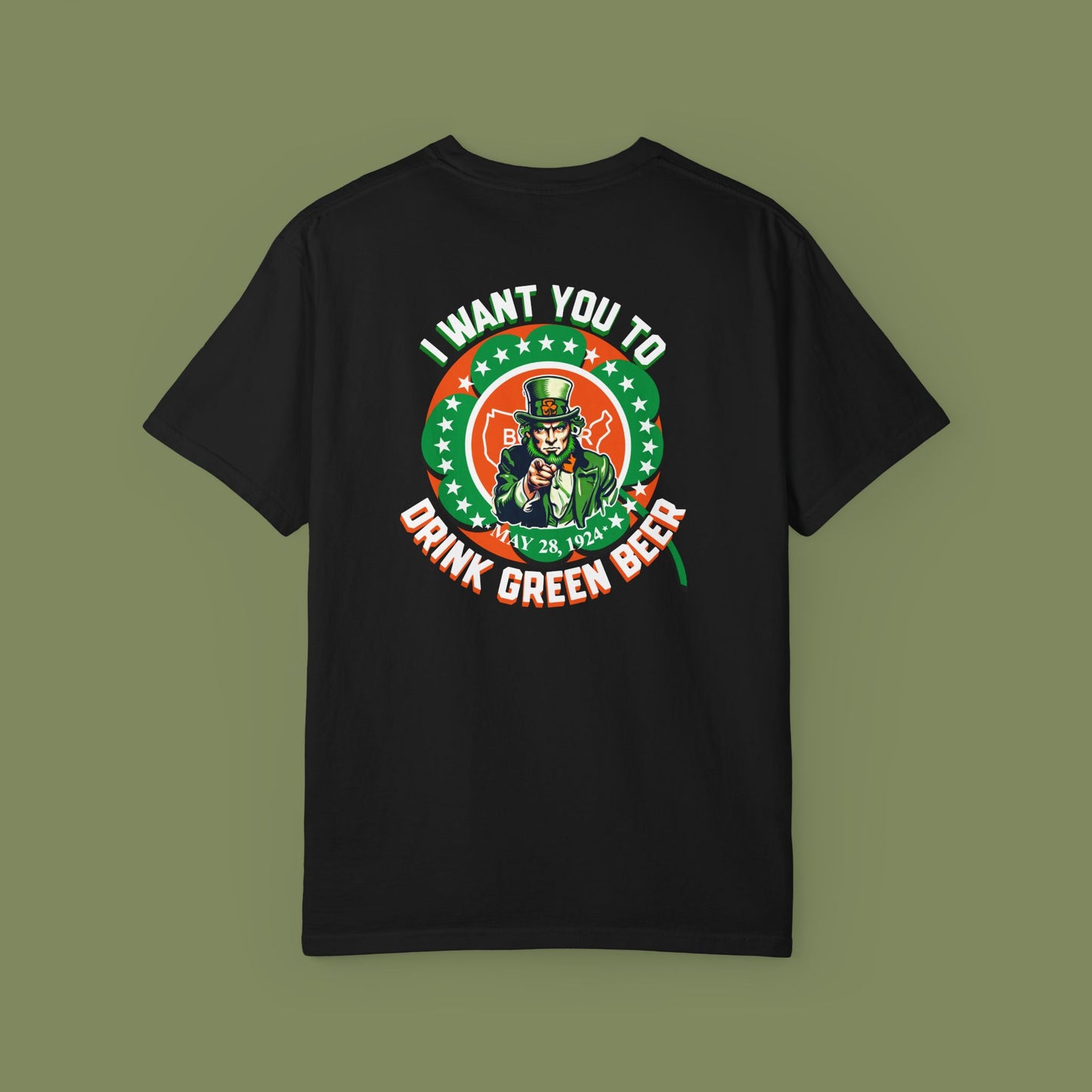 St. Patrick's Day T-Shirt — "I Want You To Drink Green Beer" Leprechaun Graphic Tee