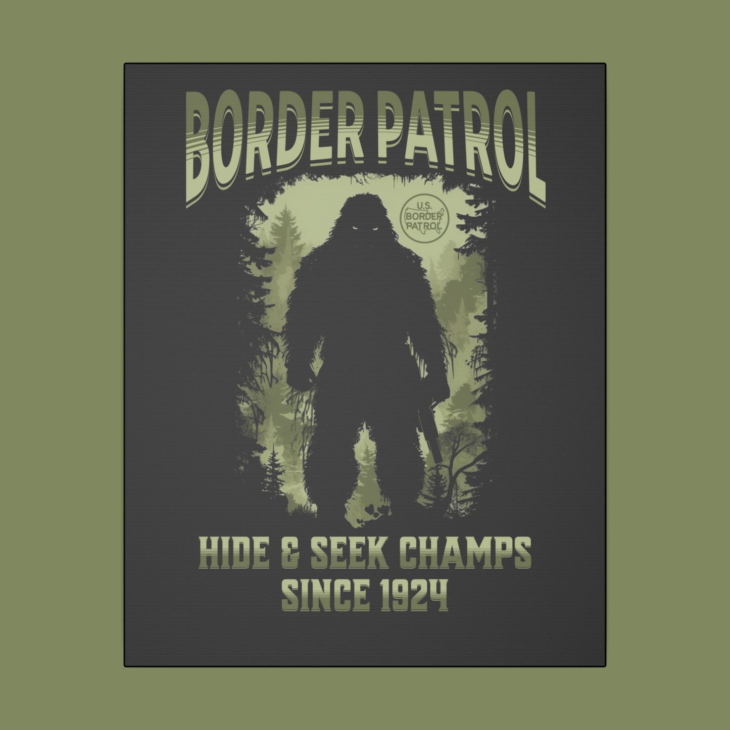 Border Patrol Hide and Seek Canvas Art