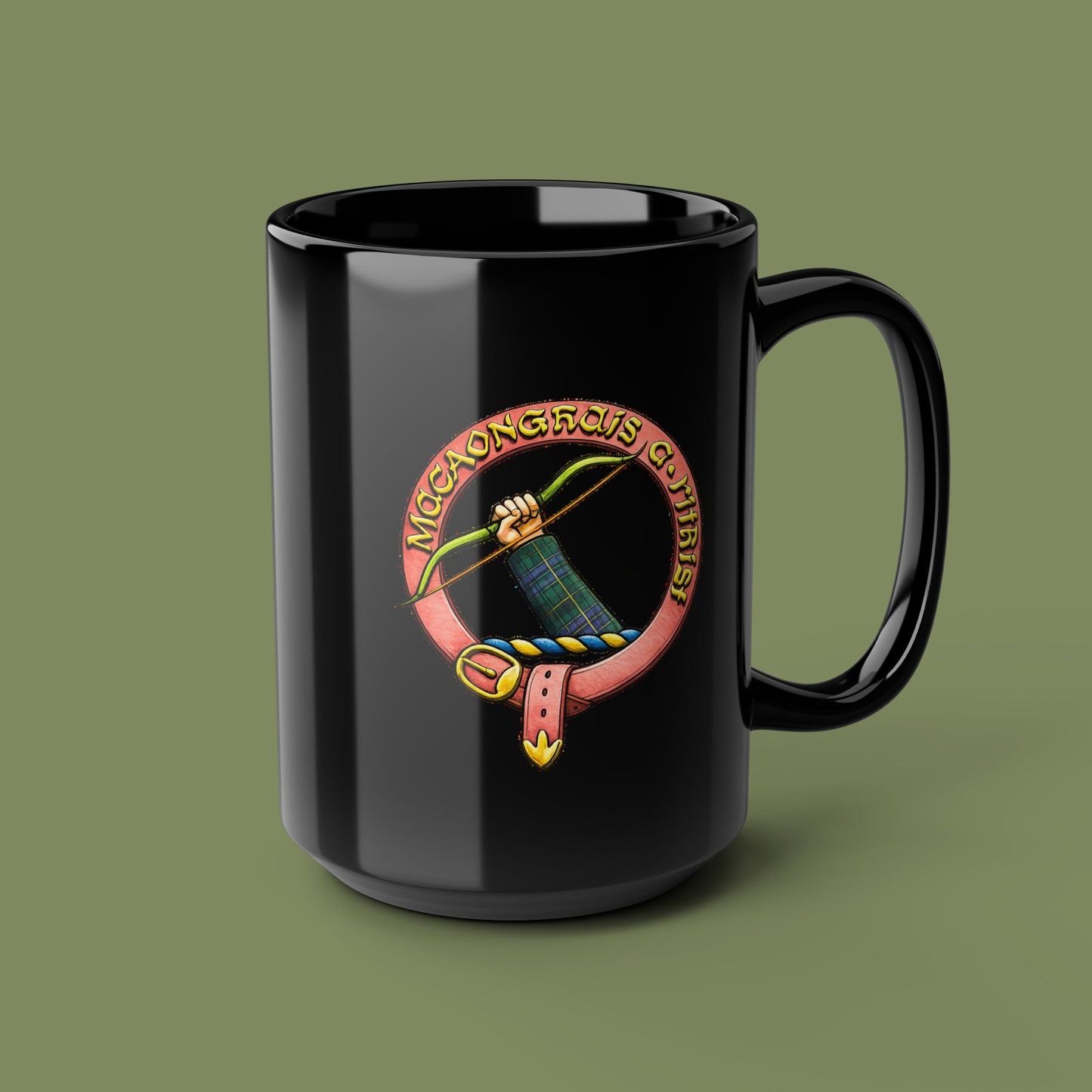 Clan MacInnes 15oz Black Coffee Mug