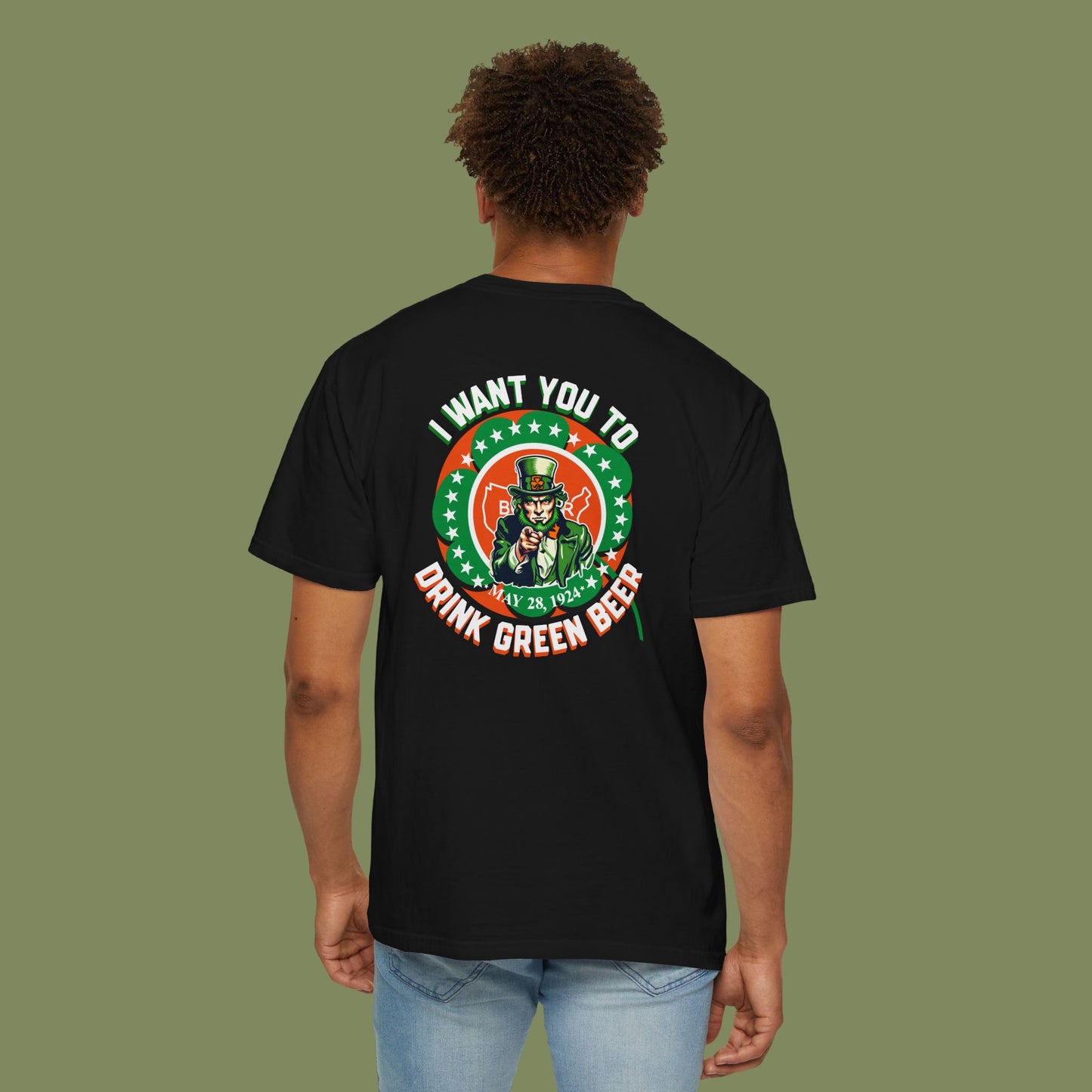 St. Patrick's Day T-Shirt — "I Want You To Drink Green Beer" Leprechaun Graphic Tee