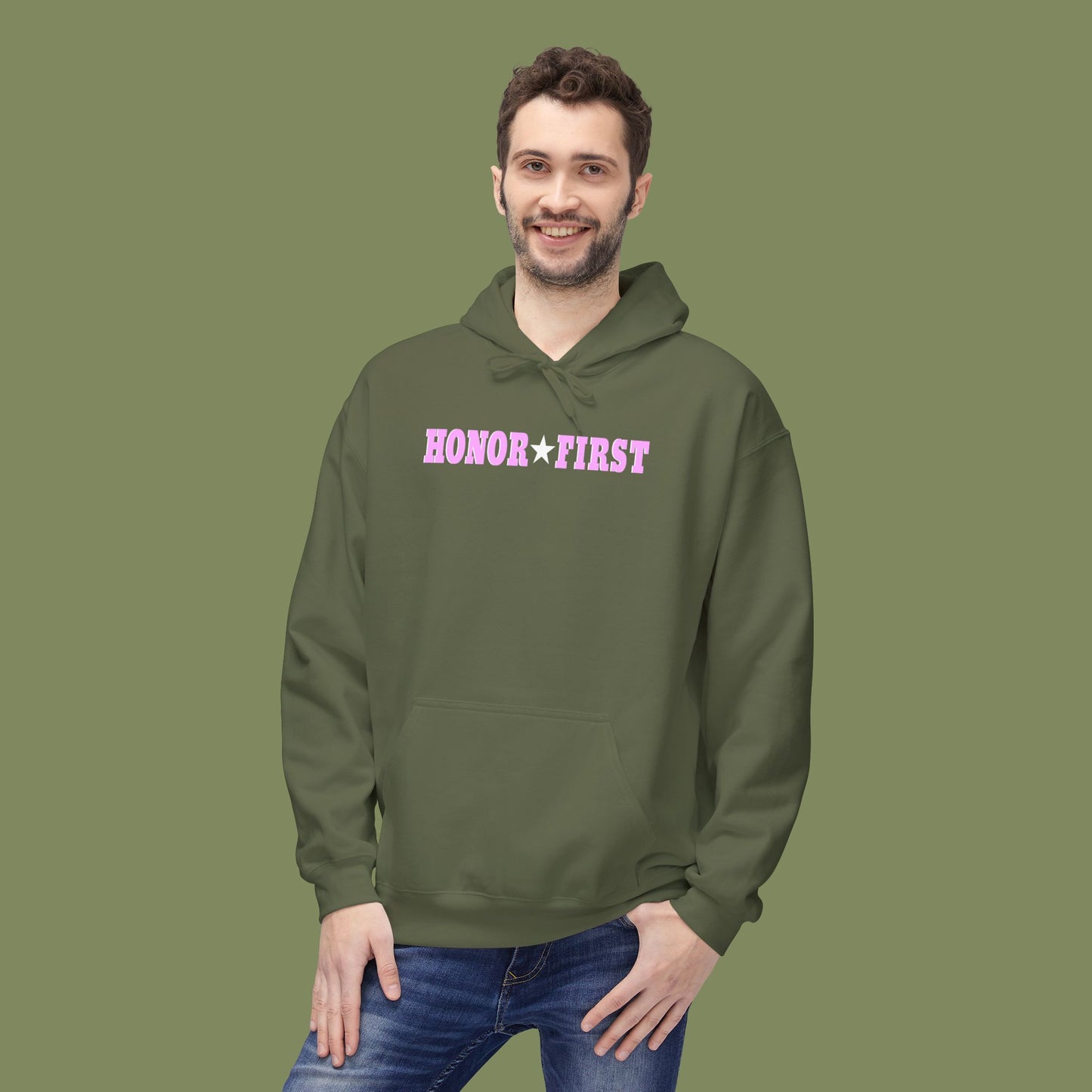 Honor First Breast Cancer Awareness Hoodie