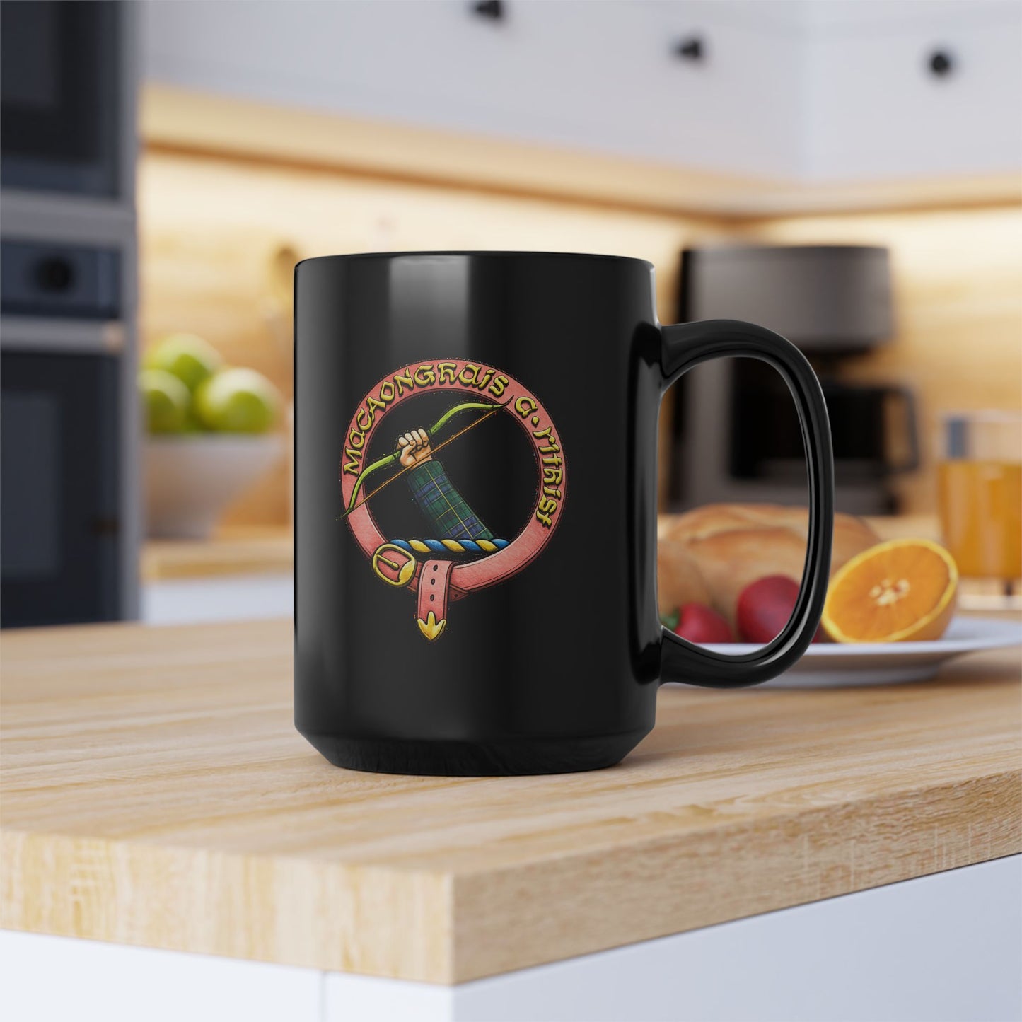 Clan MacInnes 15oz Black Coffee Mug