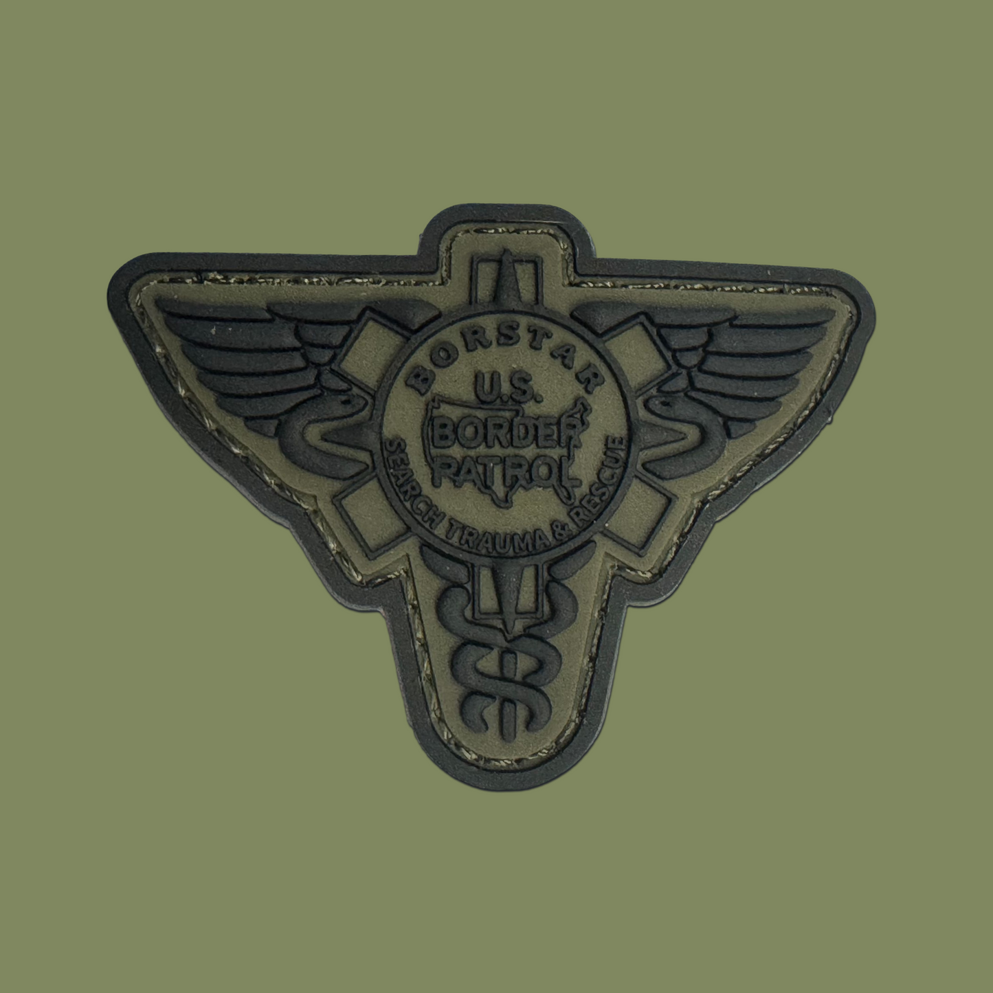 U.S. Border Patrol BORSTAR PVC Patch – Velcro Backing