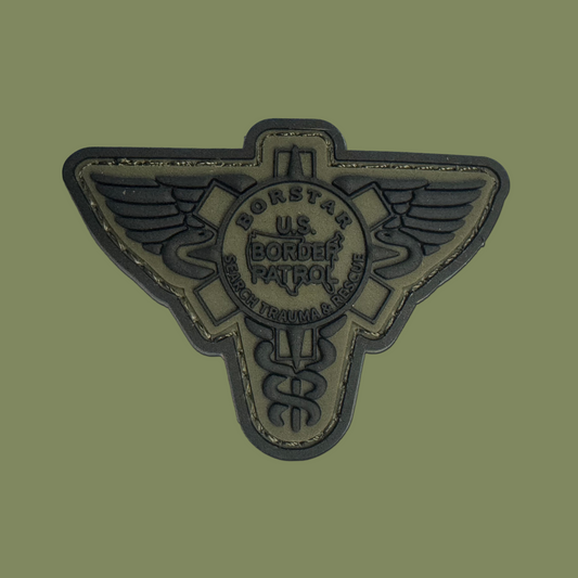 U.S. Border Patrol BORSTAR PVC Patch – Velcro Backing