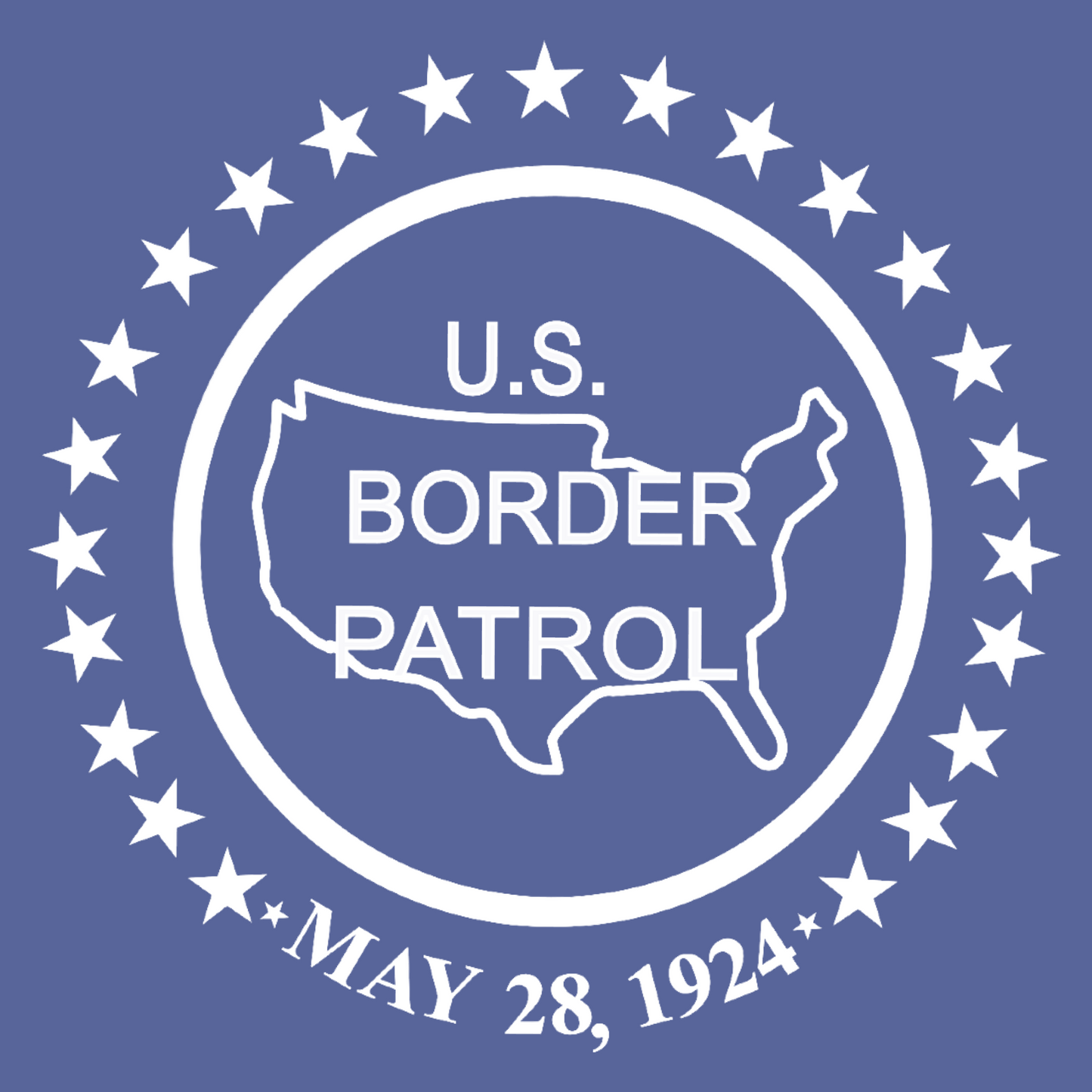 U.S. Border Patrol Blueprint Tee – Royal Heather Blue