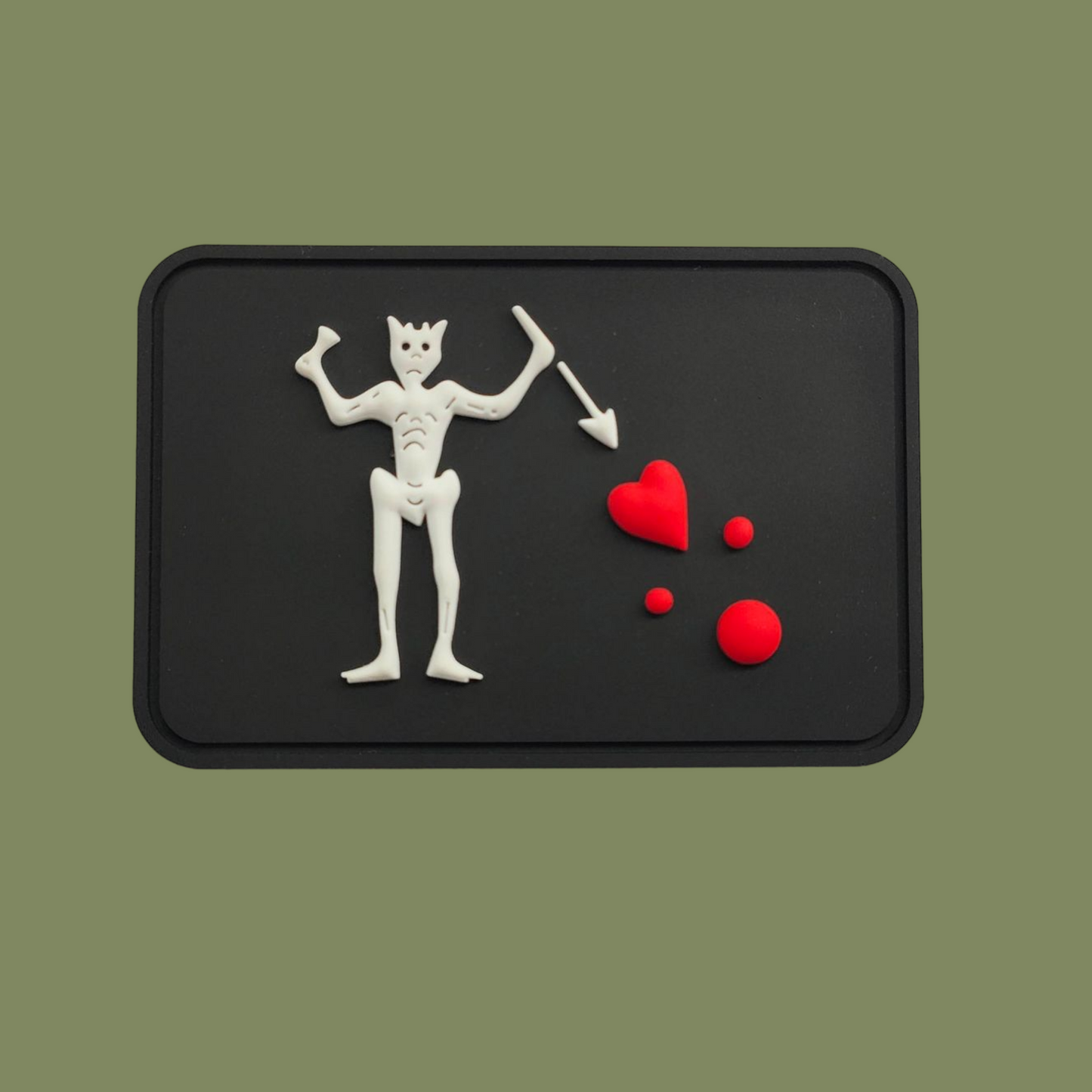 Black Beard Flag PVC Patch