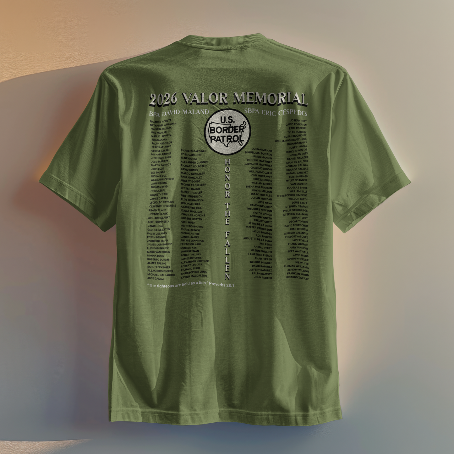 2026 Border Patrol Valor Memorial T-Shirt