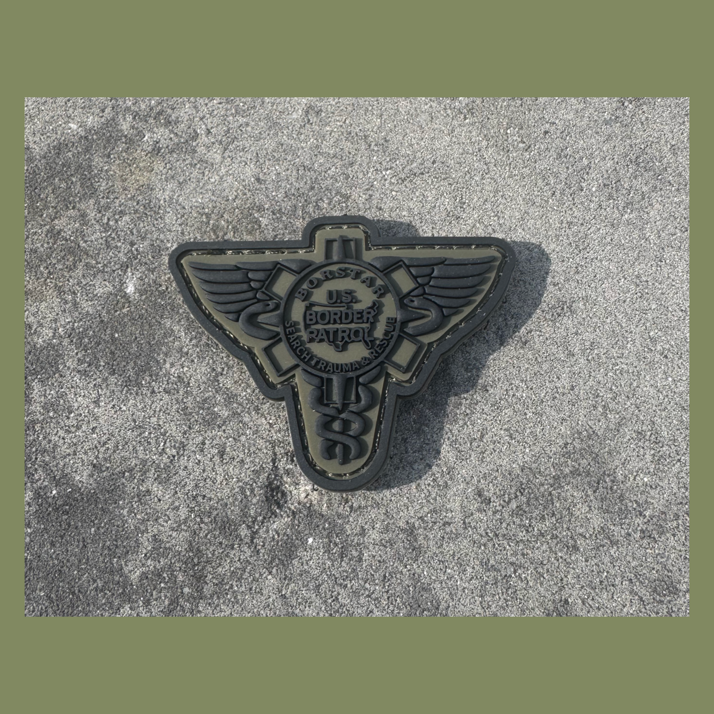 U.S. Border Patrol BORSTAR PVC Patch – Velcro Backing