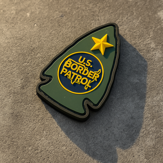3” Border Patrol “Tip of the Spear” PVC Patch – Velcro Backing