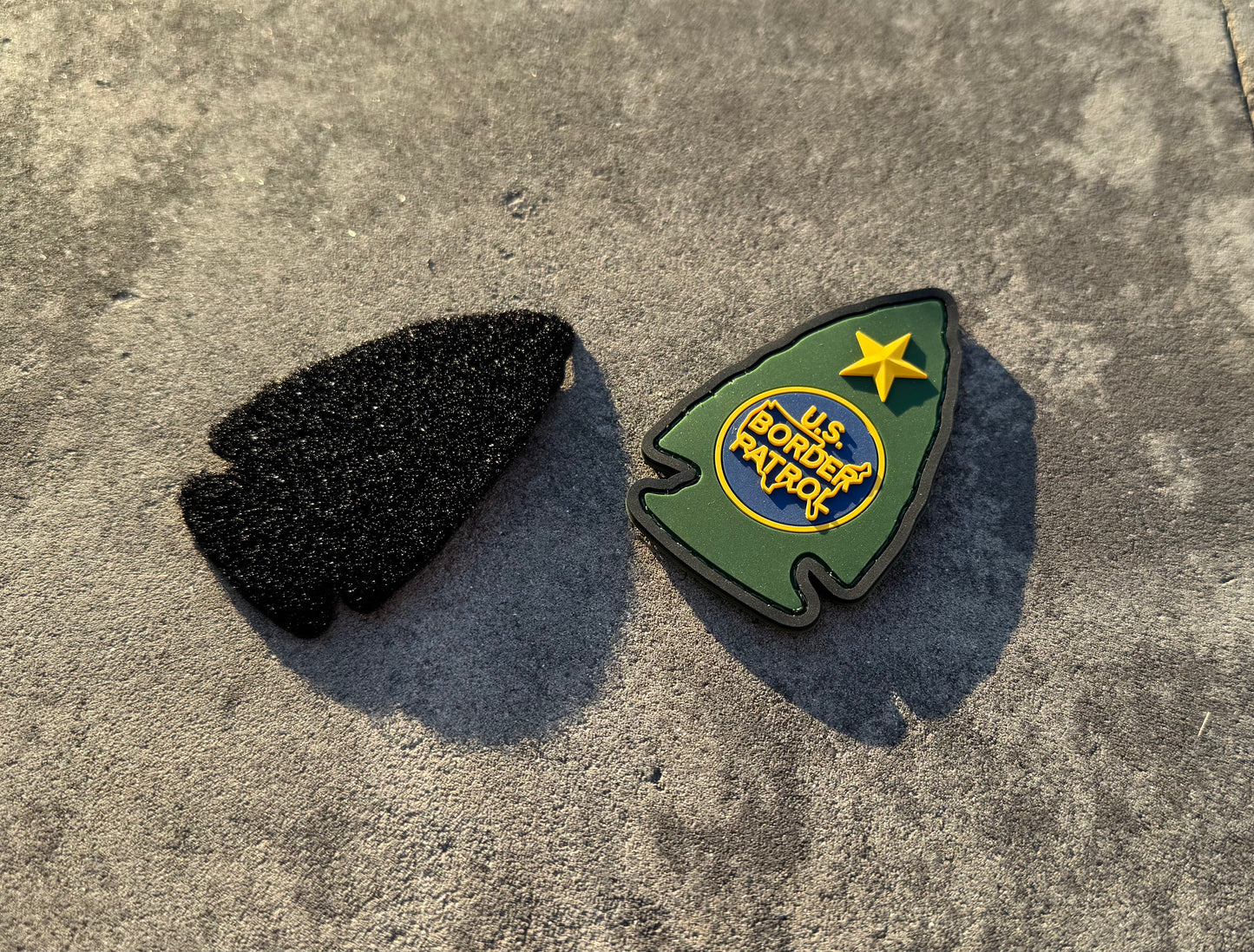 3” Border Patrol “Tip of the Spear” PVC Patch – Velcro Backing