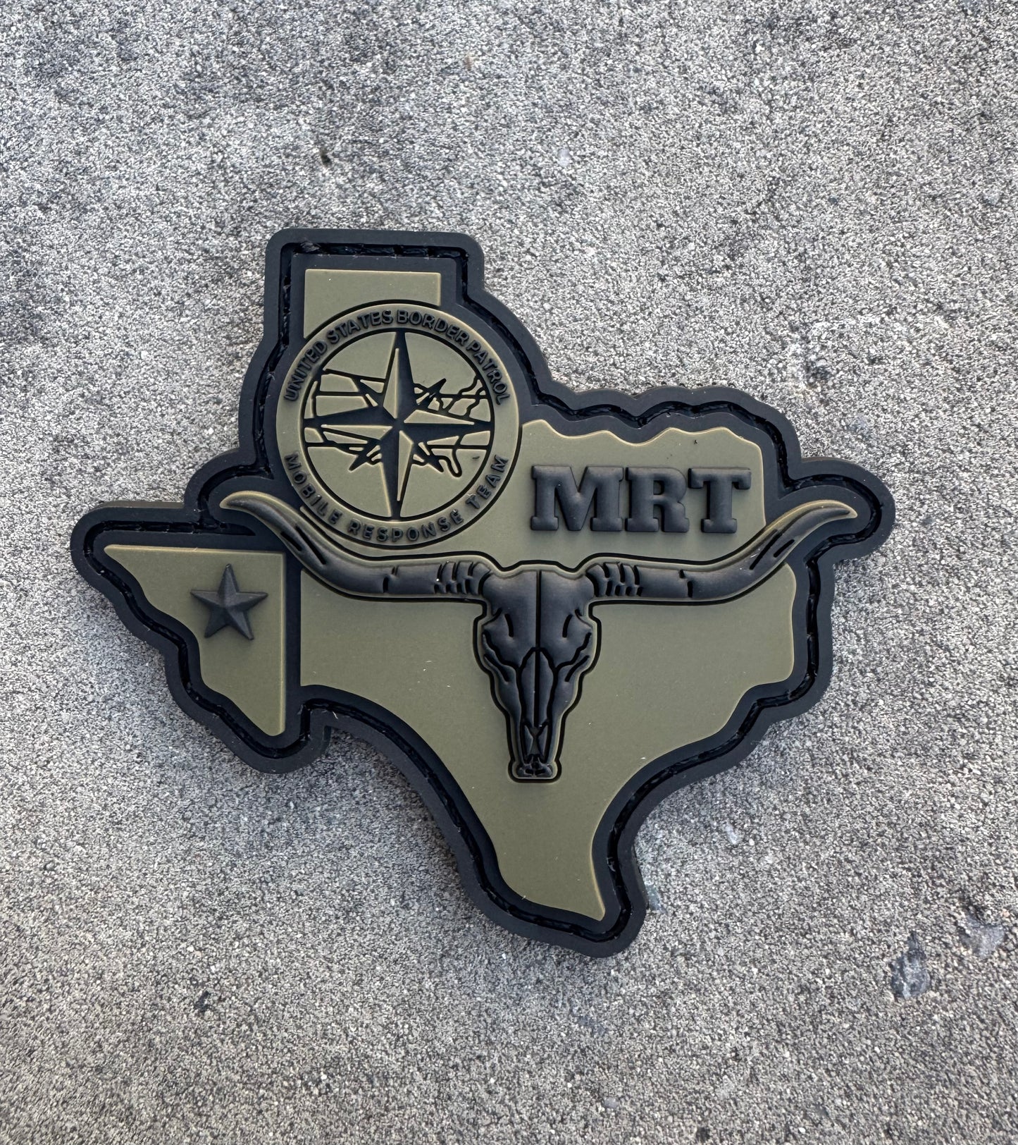 Border Patrol Texas MRT PVC Patch w Velcro Backing