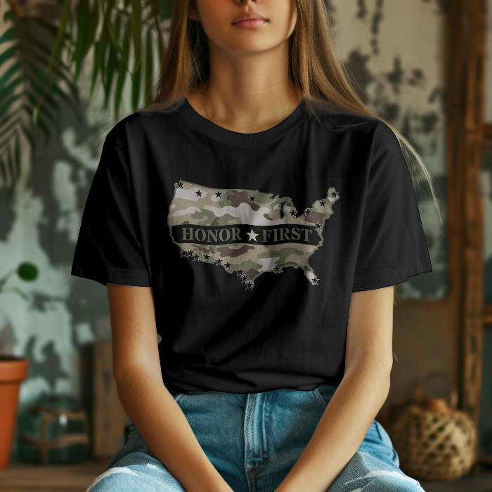 Honor First Camo T-Shirt