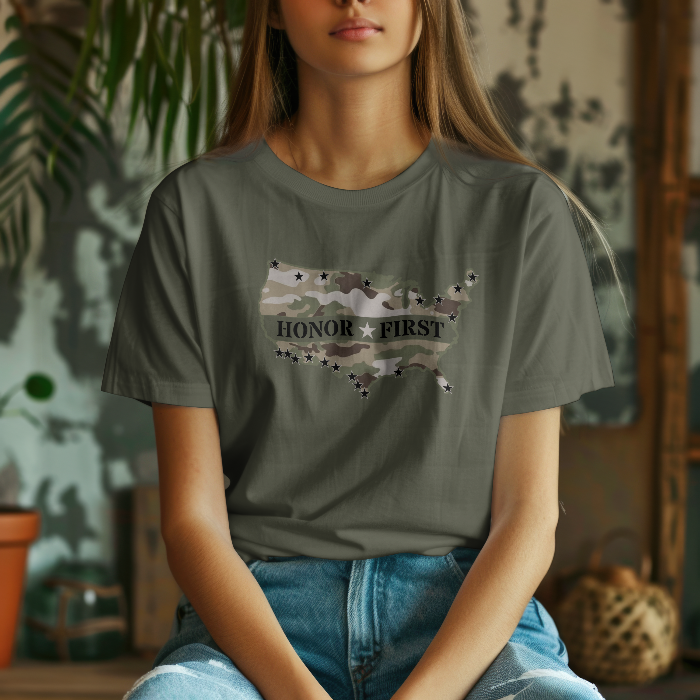 Honor First Camo T-Shirt