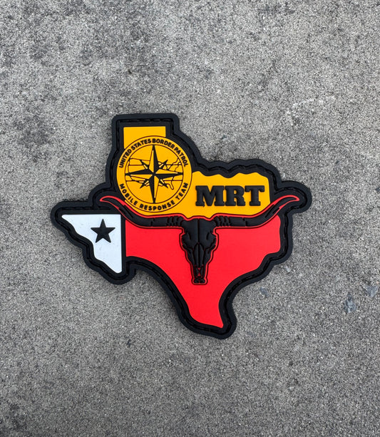 Red Dead Themed BP Texas MRT PVC Patch w Velcro Backing