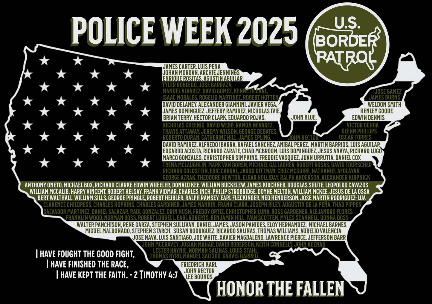 2025 Border Patrol Valor Memorial Shirt