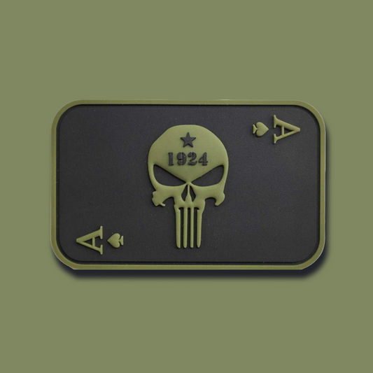 Border Patrol Skull 2" X 3" PVC Patch