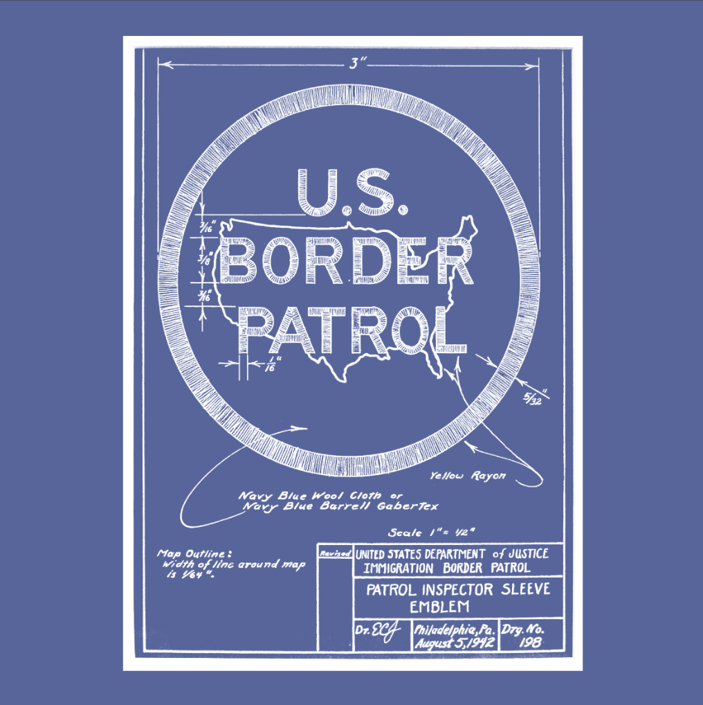 U.S. Border Patrol Blueprint Tee – Royal Heather Blue