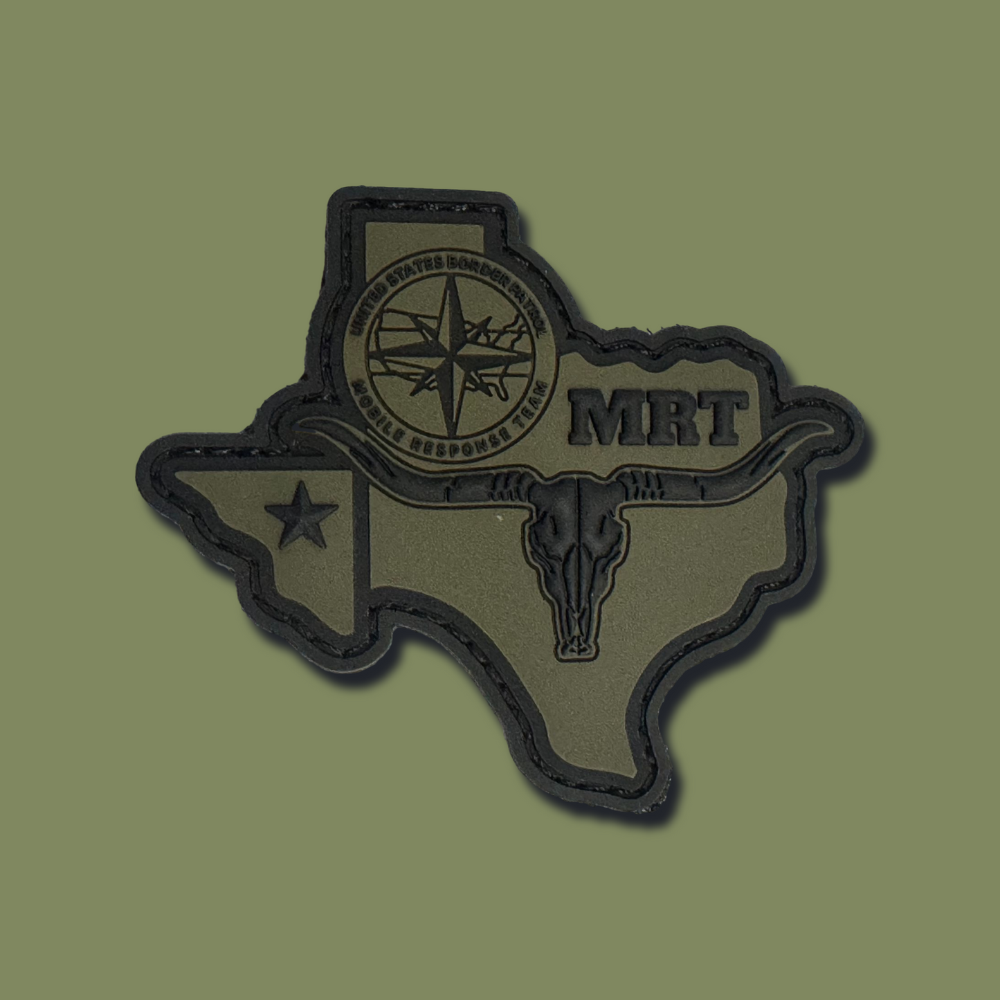 Border Patrol Texas MRT PVC Patch w Velcro Backing