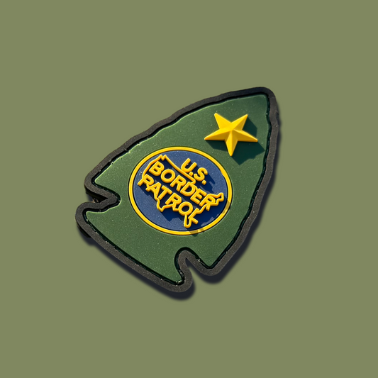 3” Border Patrol “Tip of the Spear” PVC Patch – Velcro Backing