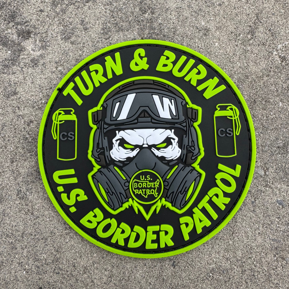 Turn & Burn PVC Patch w Velcro Backing